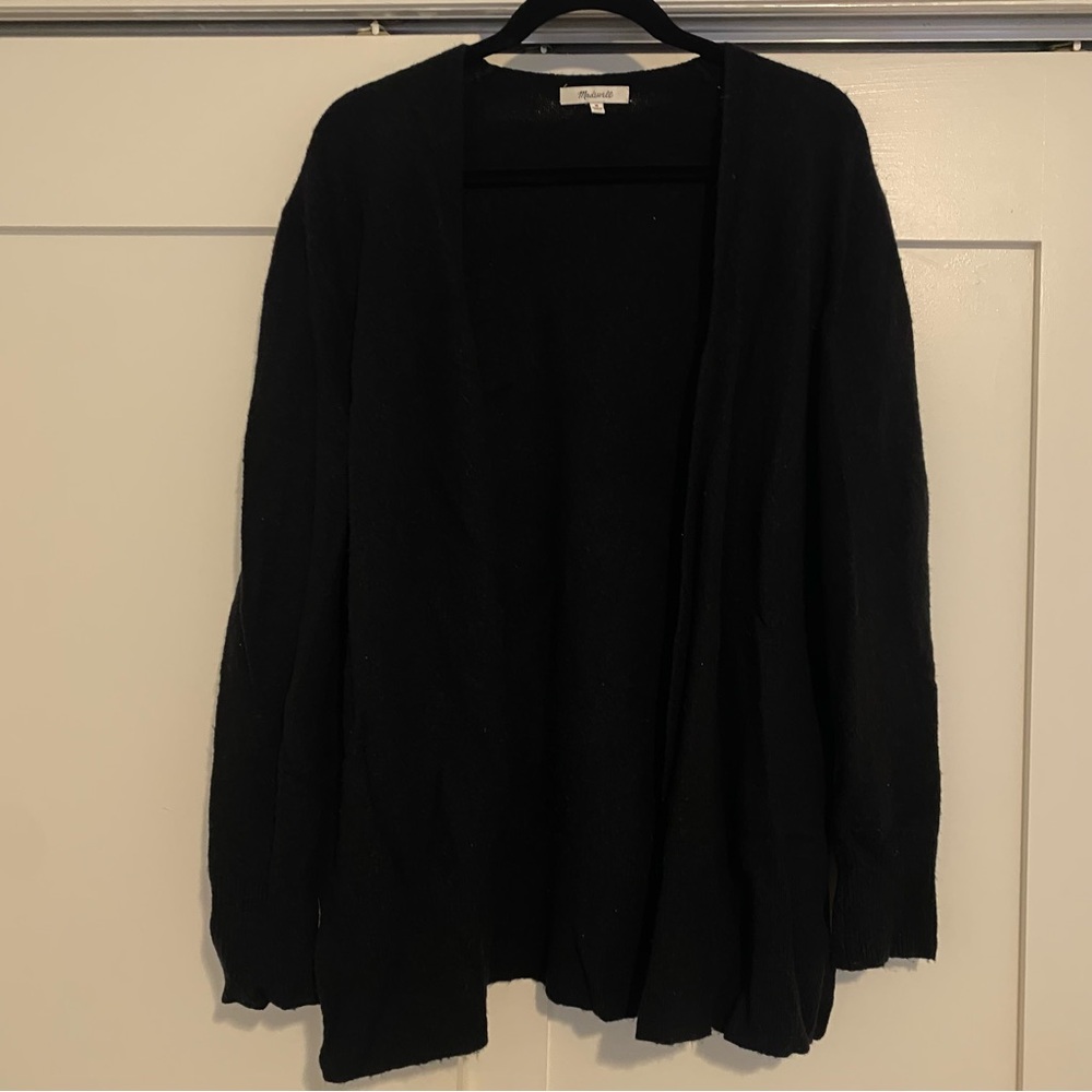 Black Madewell Cardigan Sweater - alpaca and wool blend - medium